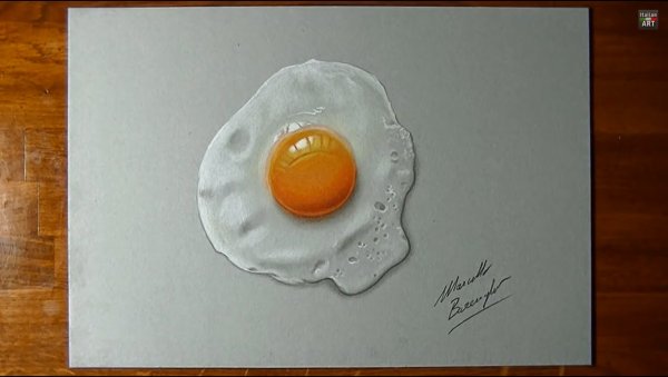 Яичница карандашом