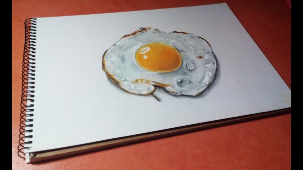 Яичница карандашом