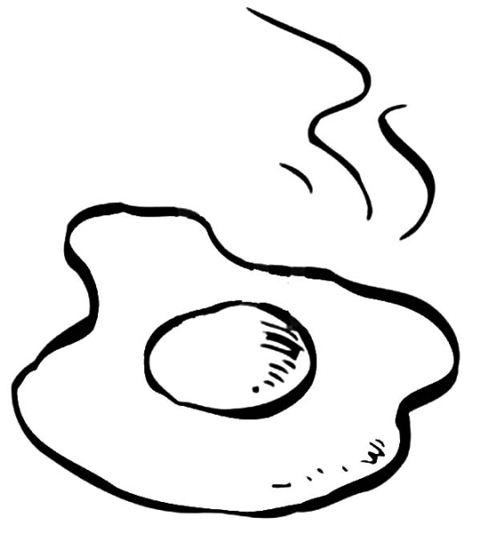 Яйчница раскраска для детей