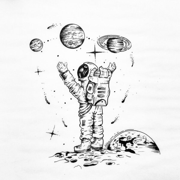 Космос карандашом