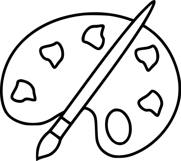 Раскраска кисти и краски