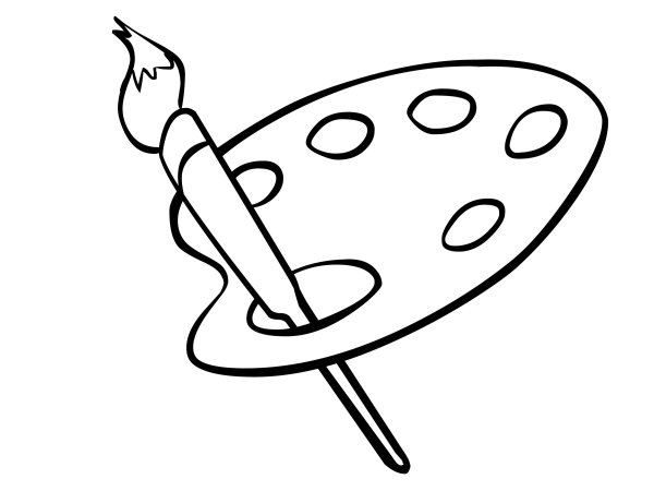 Палитра красок черно белая