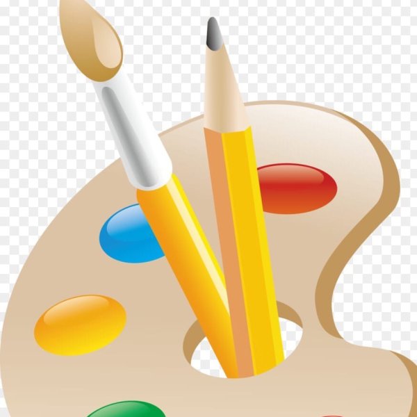 Палитра с кисточкой