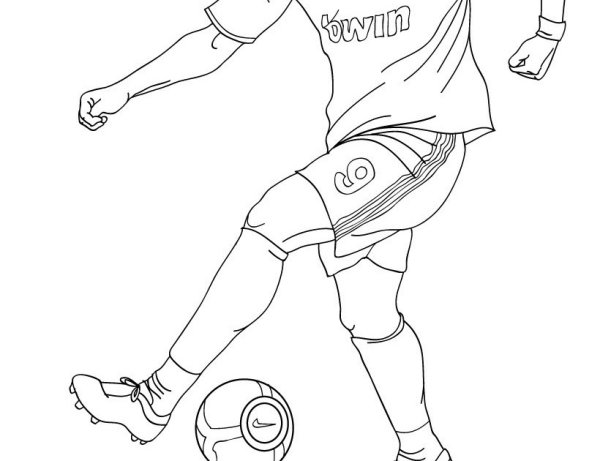 Футболист карандашом
