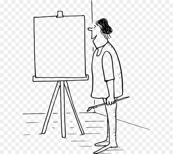 Рисование за мольбертом