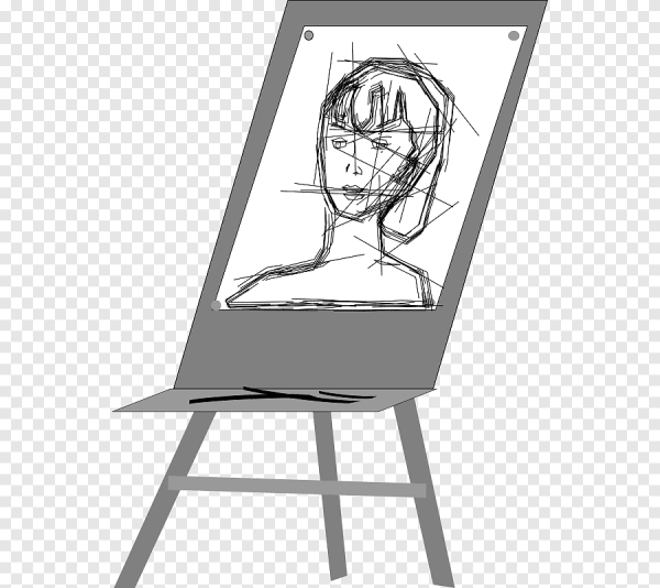 Портрет на мольберте