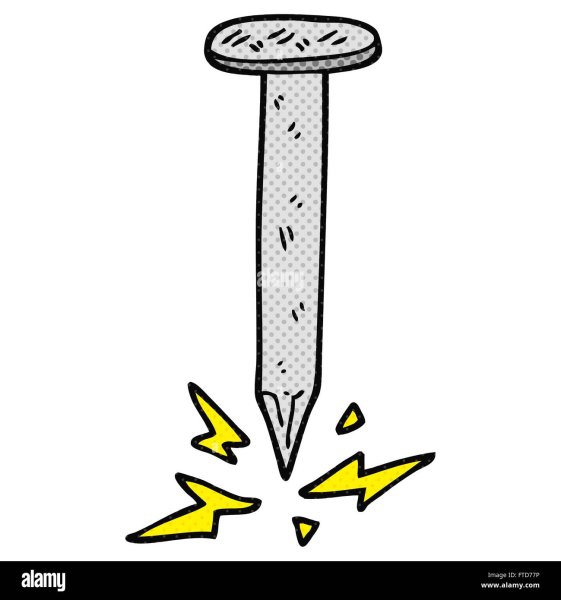 Детская раскраска гвоздь