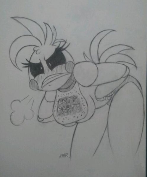 Рисунок чики из ФНАФ для срисовки