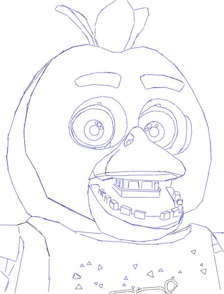 Чика ФНАФ 9 раскраска