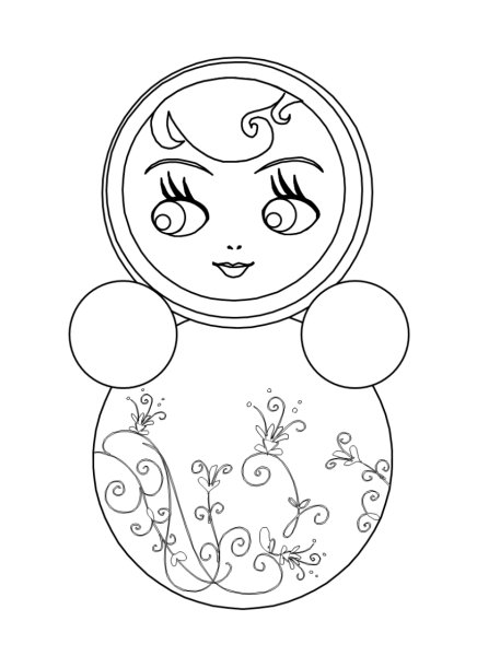 Ванька встанька раскраска