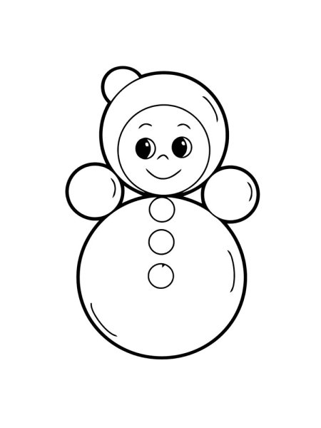 Неваляшка раскраска для детей