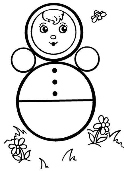 Аппликация неваляшка