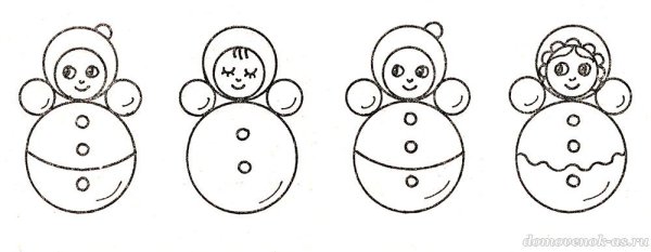 Неваляшка раскраска в младшей группе