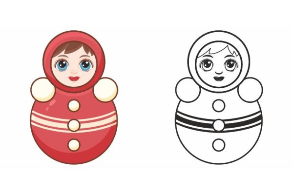 Неваляшка раскраска для детей