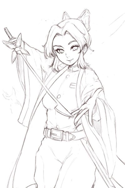 Раскраска аниме Шинобу