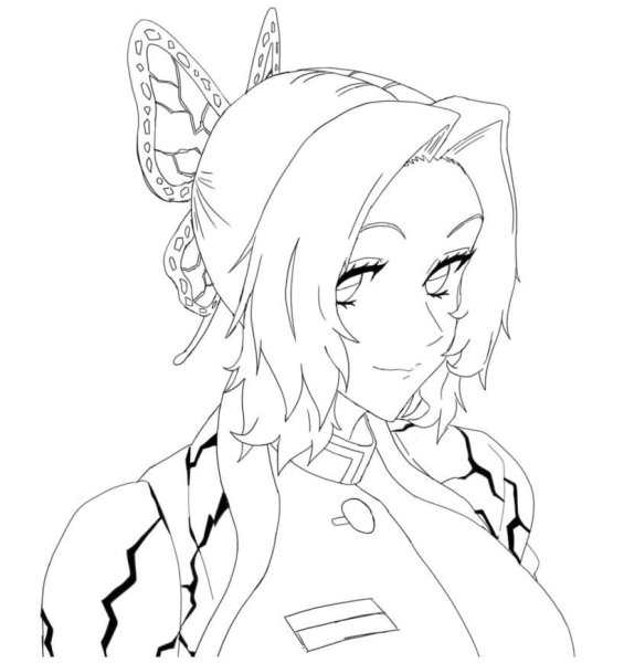 Клинок рассекающий демонов Шинобу Кочо раскраска