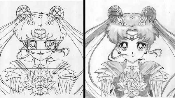 Сейлормун для срисовки лёгкие