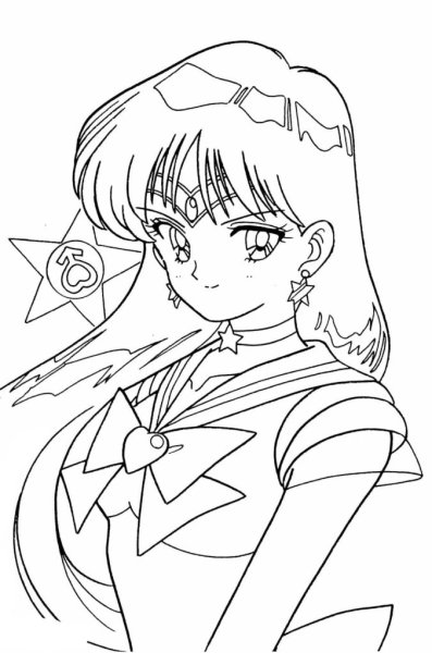 Расскраска аниме Сейлор Мун