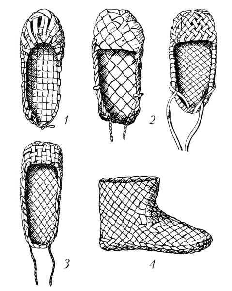 Лапти раскраска