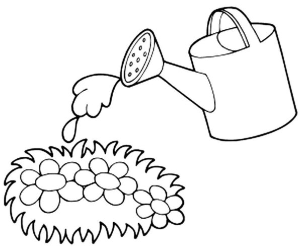 Лейка раскраска