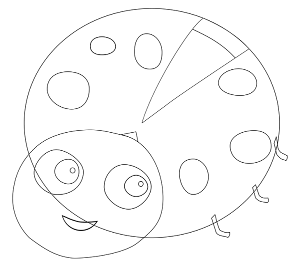 Божья коровка рисунок карандашом