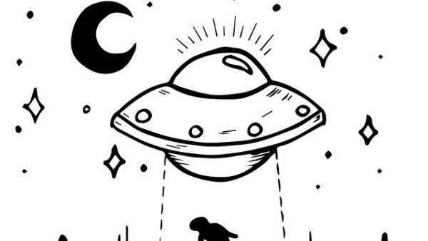 Летающая тарелка раскраска