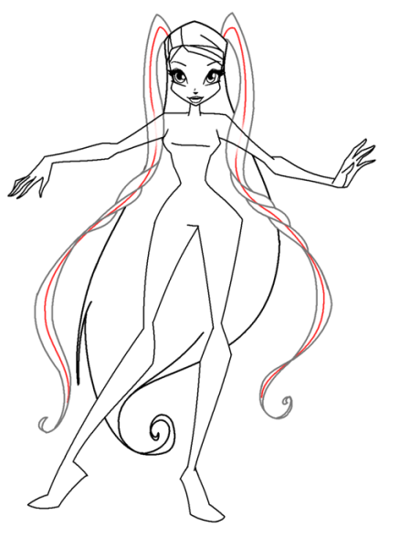 Винкс разукрашка Муза