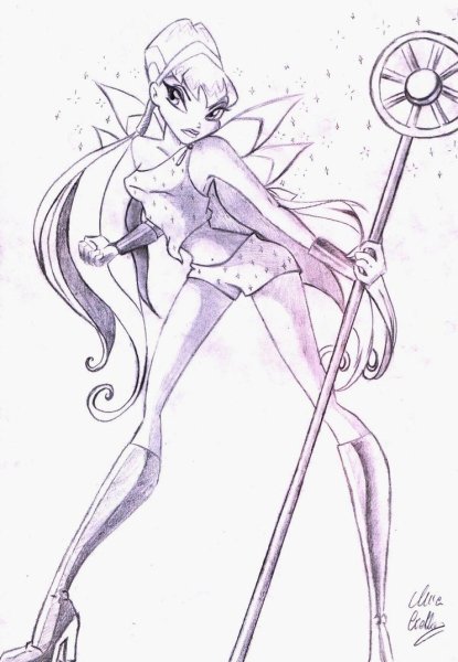 Стелла срисовки Винкс Стелла