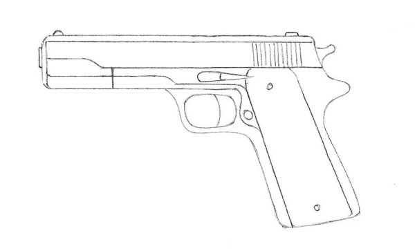 Пистолет зарисовка