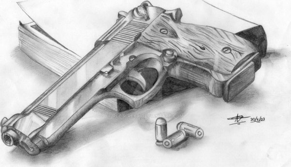 Чертёж пистолета Desert Eagle