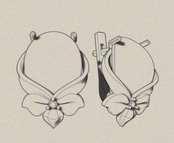 Серьги карандашом