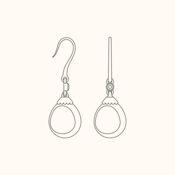 Серьги схематично