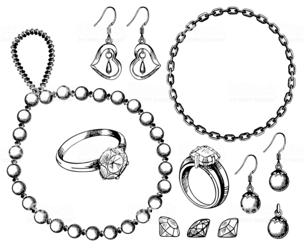 Ювелирный набор нарисовать