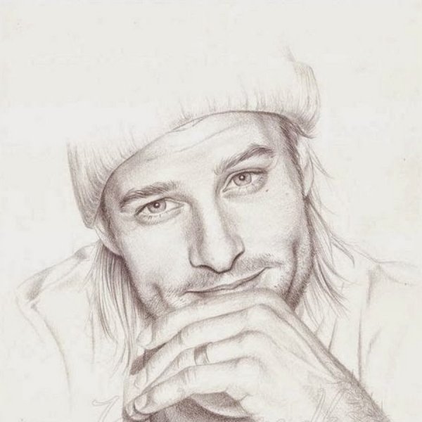 Портрет мужчины карандашом для срисовки