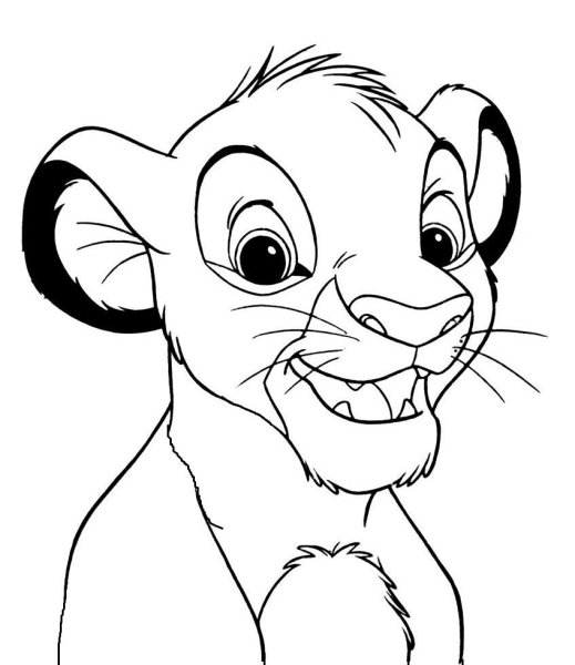 Раскраска Симба Король Лев