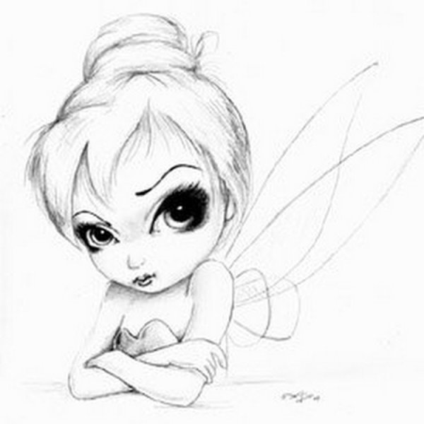 Рисунки для срисовки феи