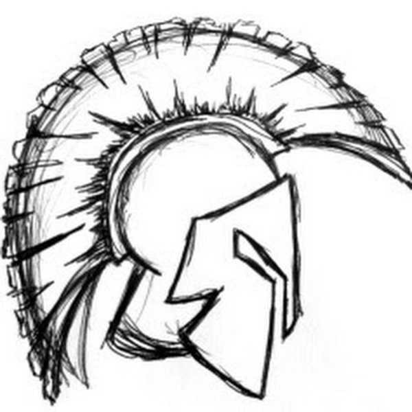 Шлем спартанца эскиз