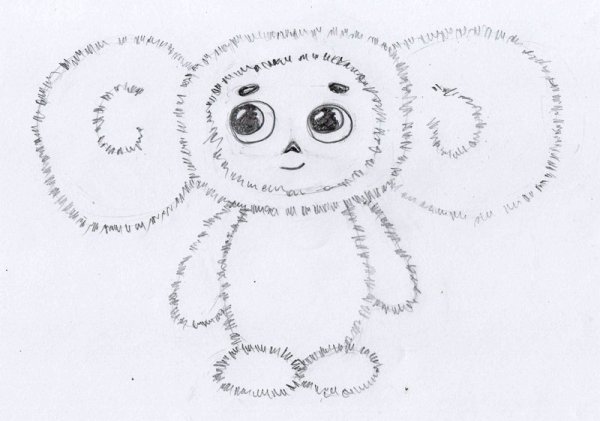 Крокодил Гена и Чебурашка раскраска