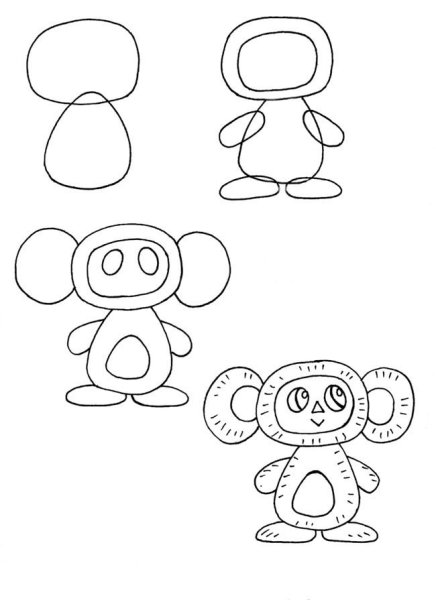 Чебурашка рисунок