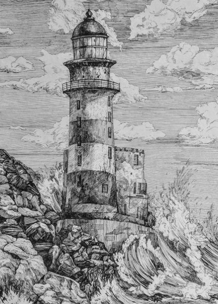 Пленэр Графика Маяк