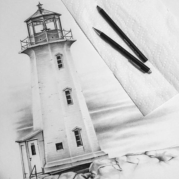 Маяк карандашом