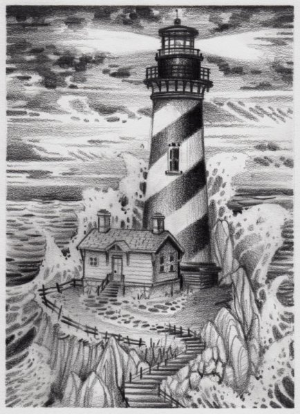 Маяк в графике