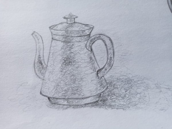 Чайник карандашом