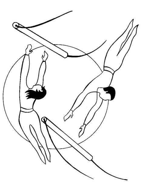 Акробат раскраска