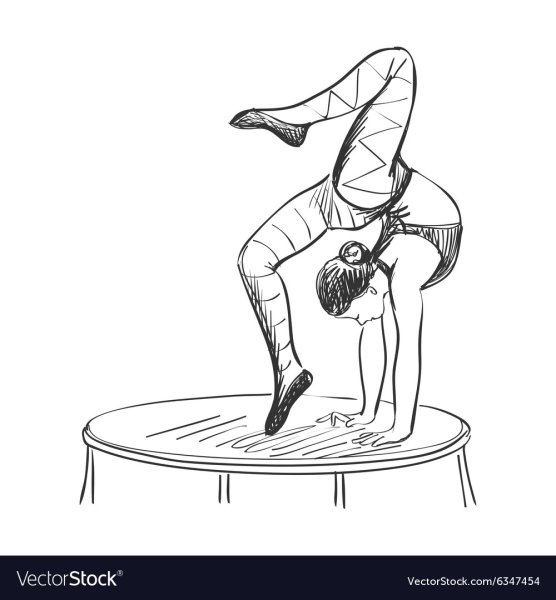 Акробатика раскраска для детей