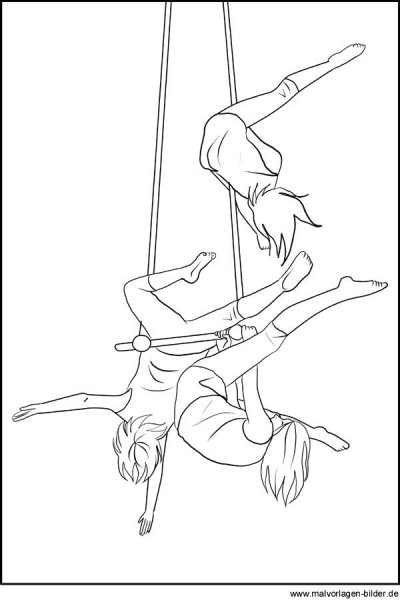 Воздушная акробатика раскраска
