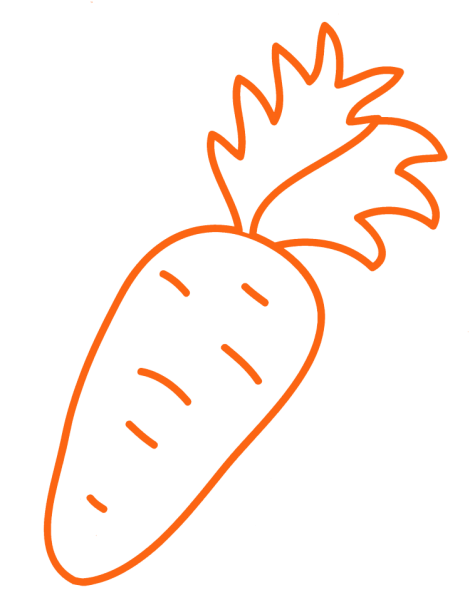 Морковка карандашом