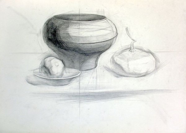 Построение чугунка Академический рисунок