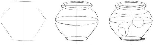 Поэтапное рисование аквариума