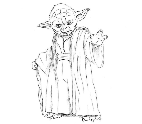 Star Wars мастер йода раскраска